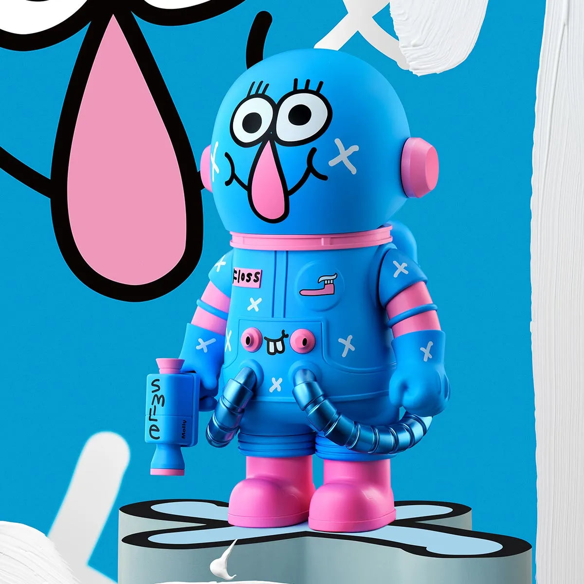 MEGA SPACE MOLLY 400% Jon Burgerman Space Cadets Series