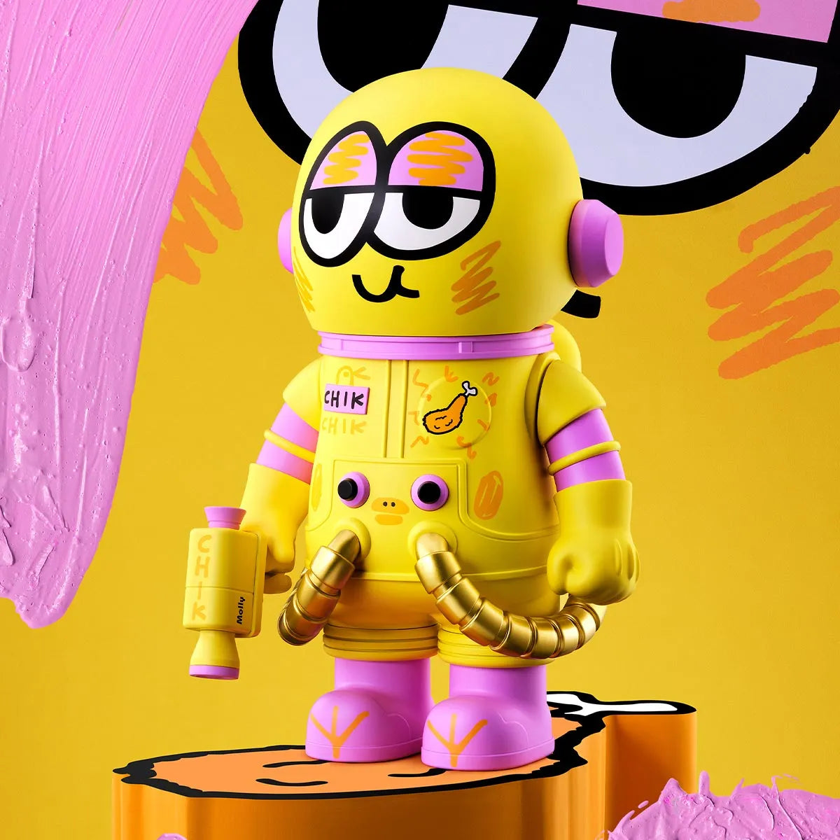 MEGA SPACE MOLLY 400% Jon Burgerman Space Cadets Series