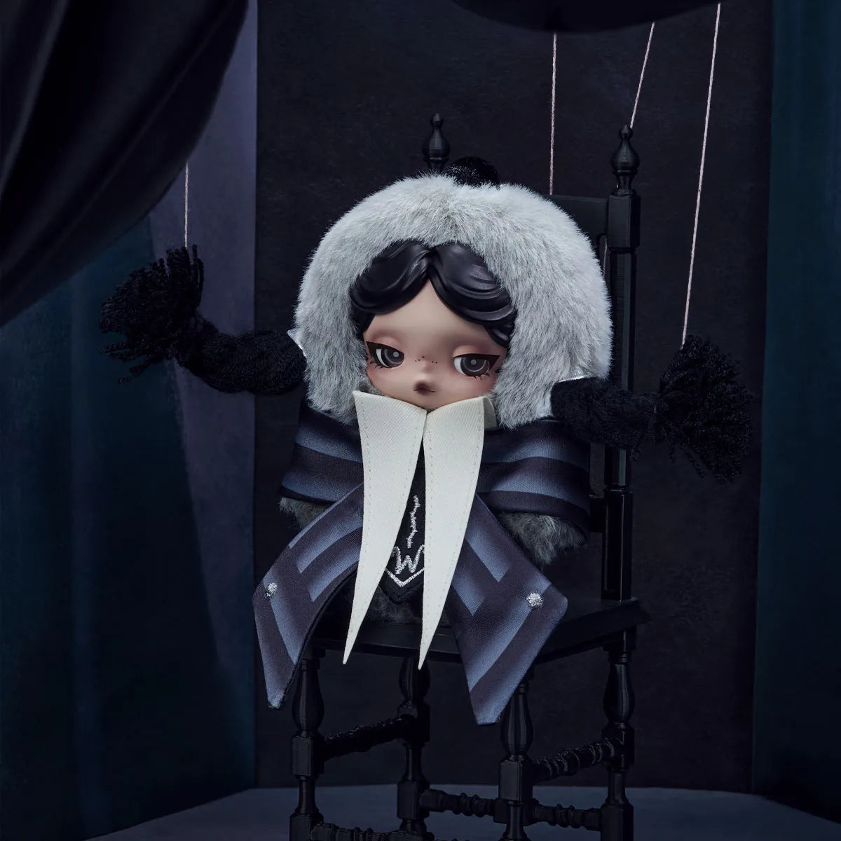 SKULLPANDA × Wednesday Plush(Nevermore Academy Uniform Version)