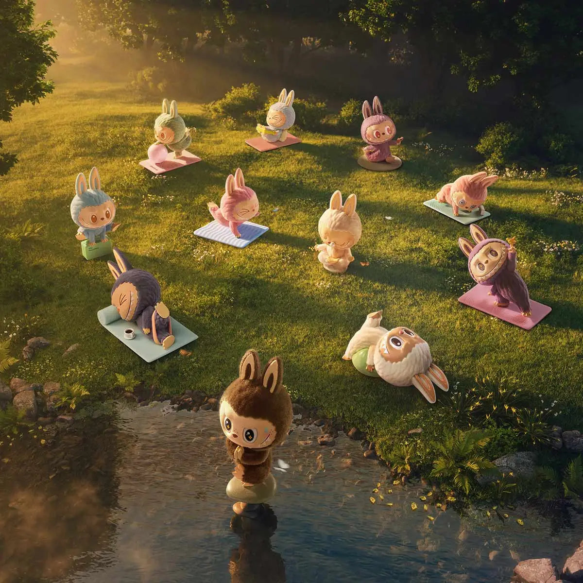 LABUBU THE MONSTERS Lazy Yoga Series Figures (preorder, arrive in 1 week)
