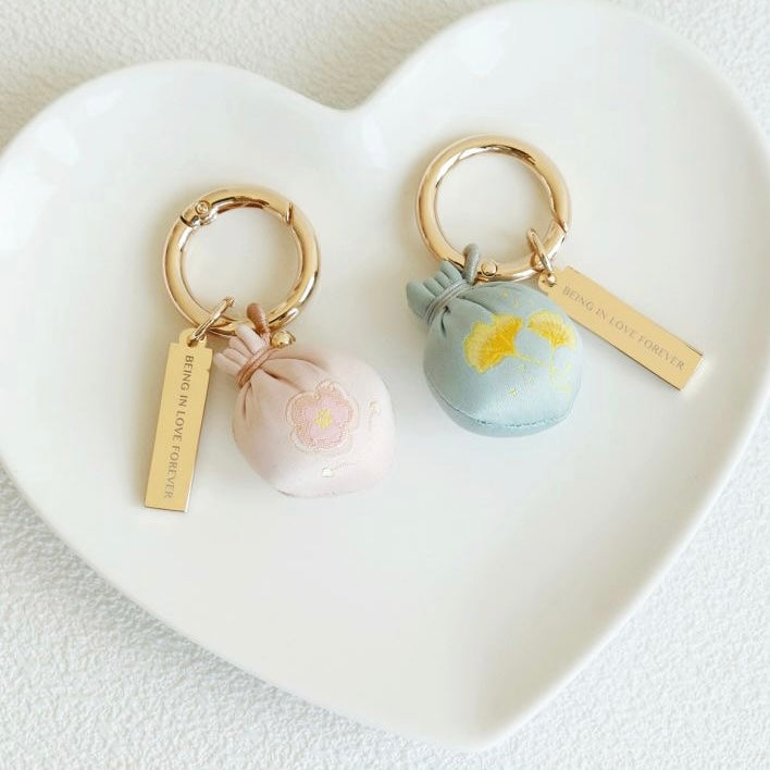 Sachet keychain- Peach Ginkgo