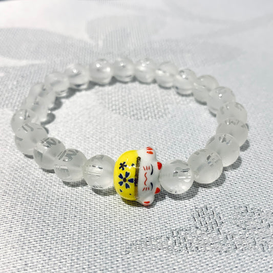 Luckycat bracelets（White Quarz）