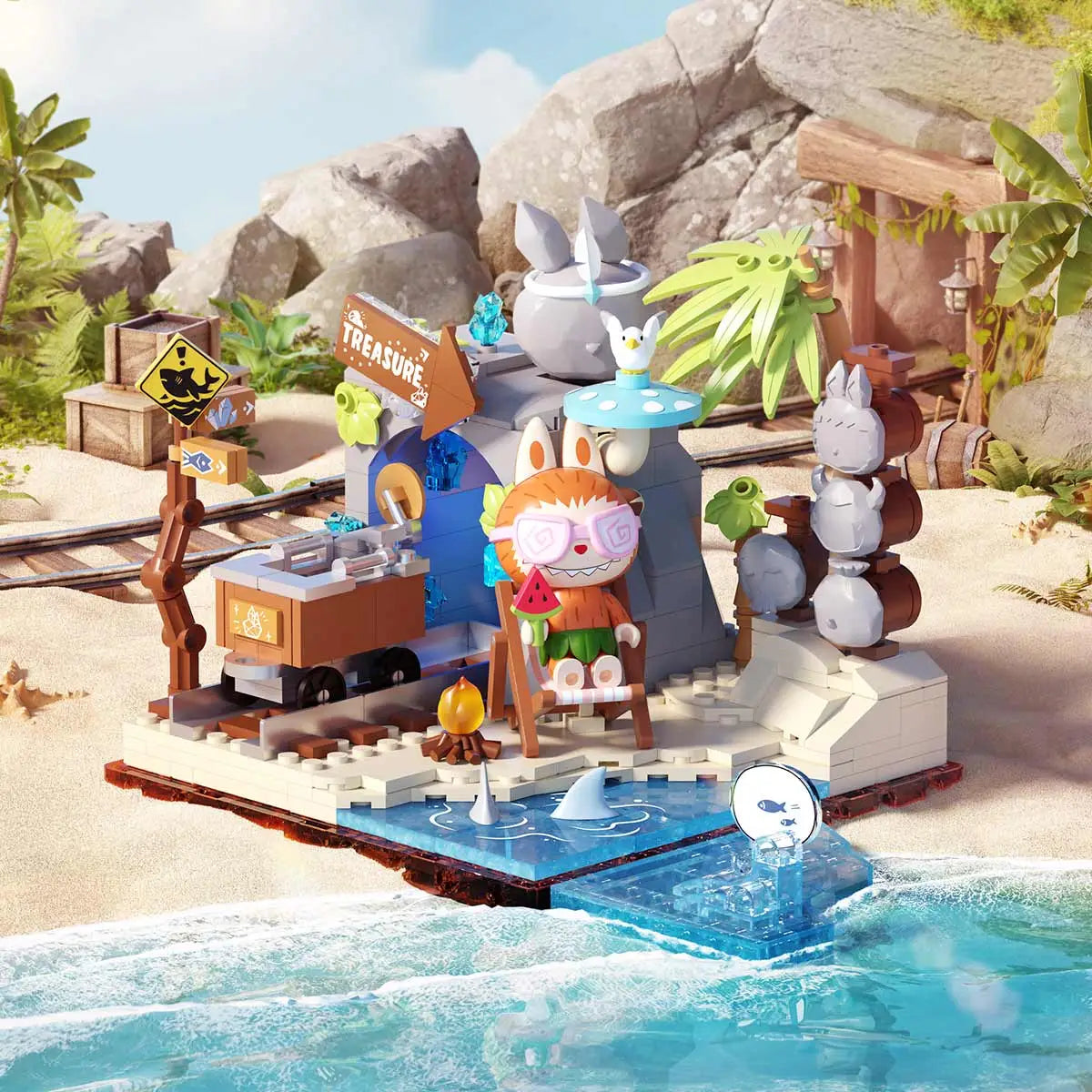 LABUBU THE MONSTERS Forest Secret Base Series Blocks Part 2-Seaside Prizes
