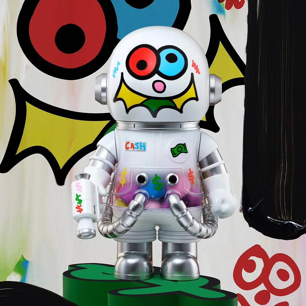 MEGA SPACE MOLLY 400% Jon Burgerman Space Cadets Series