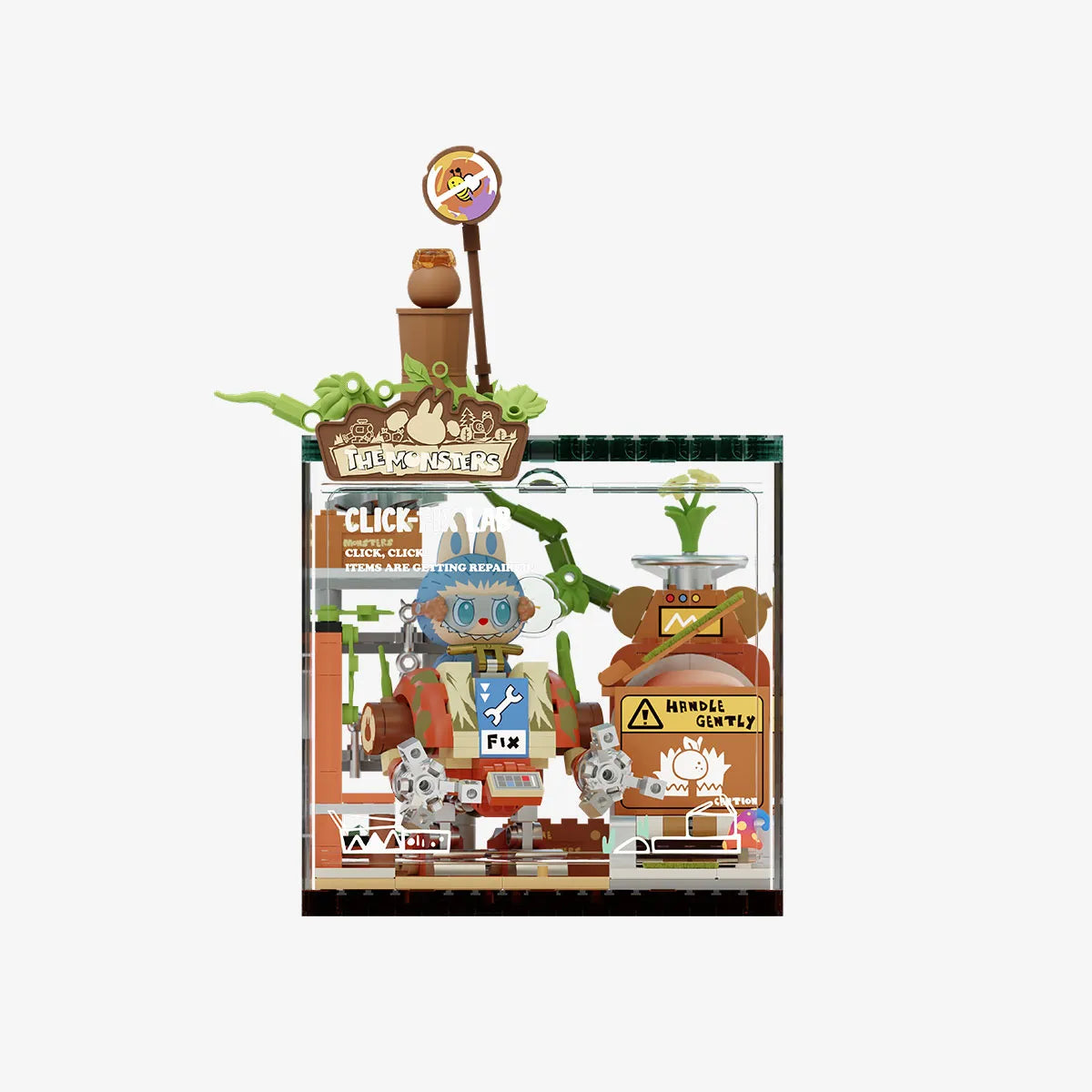 LABUBU THE MONSTERS Forest Secret Base Series Blocks-Click-Fix Lab
