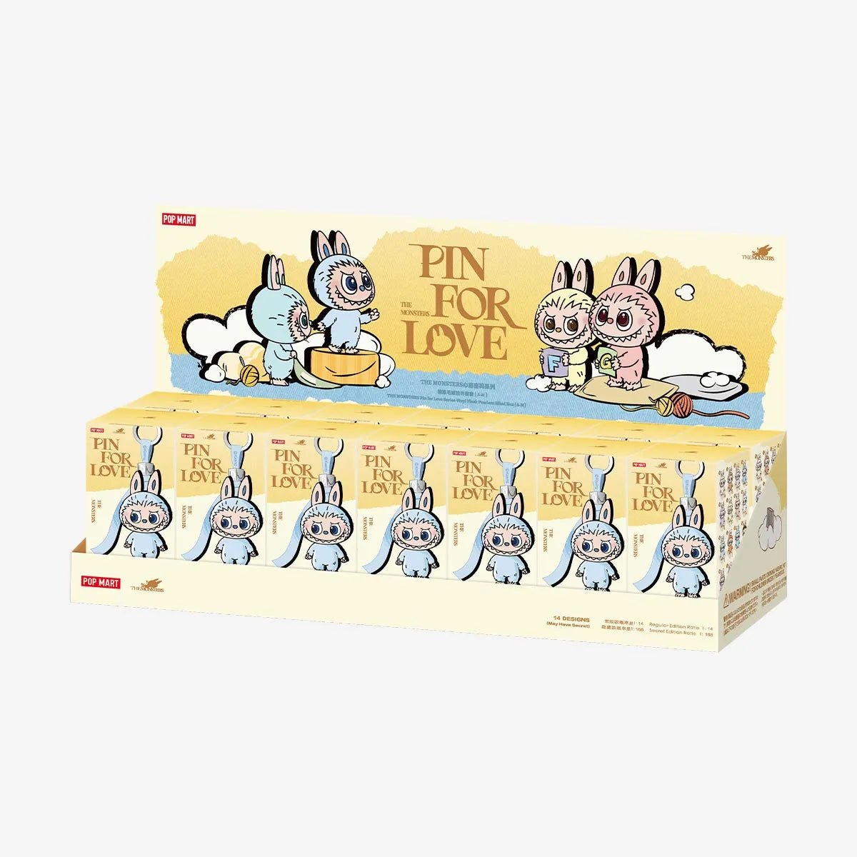 LABUBU THE MONSTERS Pin for Love Series-Vinyl Plush Pendant Blind Box (A-M)