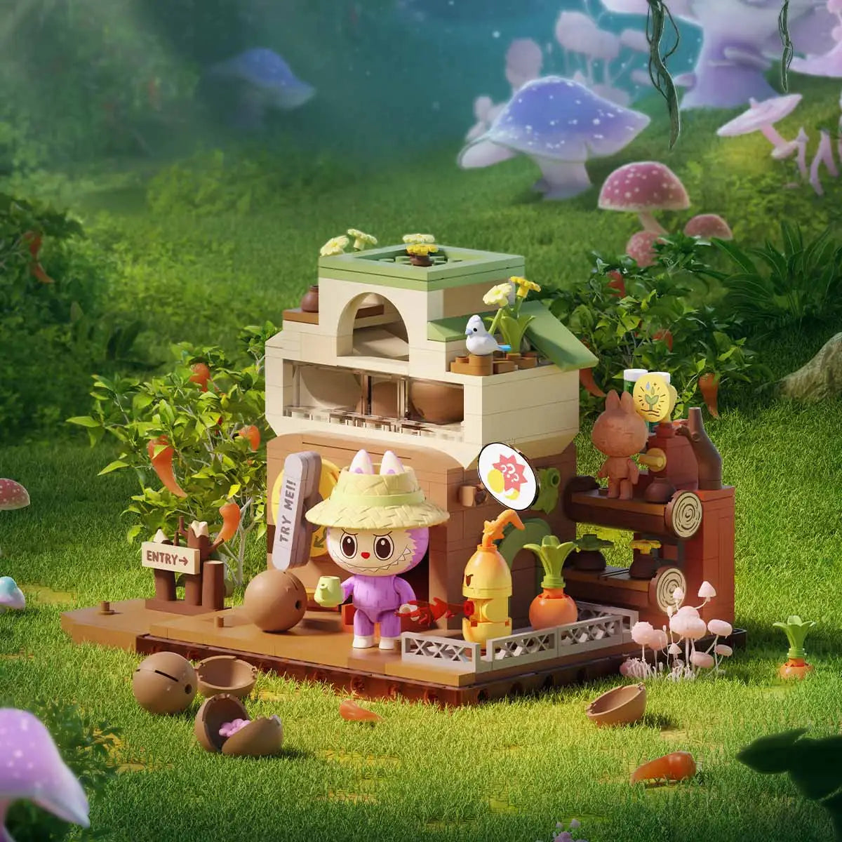 LABUBU THE MONSTERS Forest Secret Base Series Blocks Part 2-Magical Plants